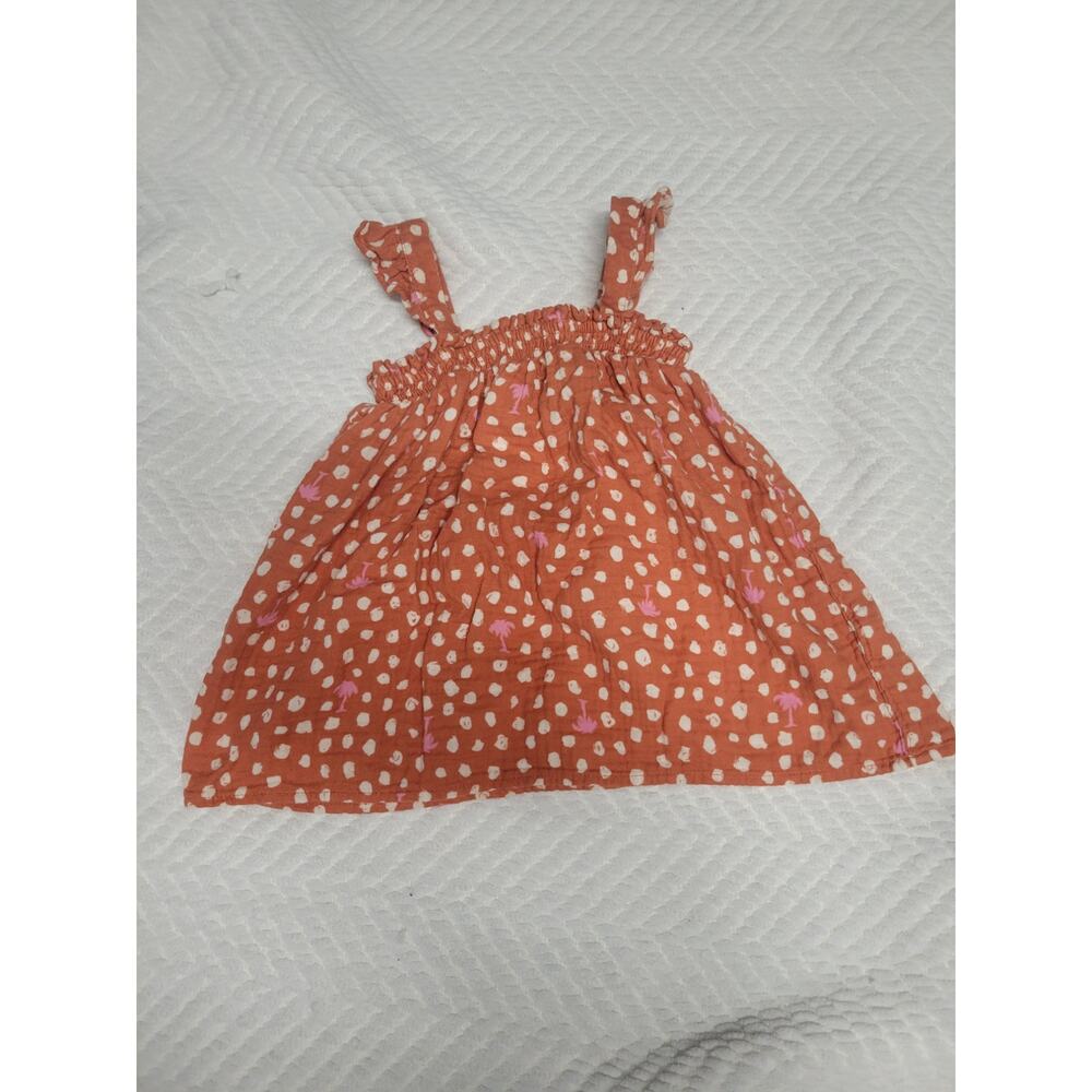 Cat & Jack Girls 100% Cotton Orange Gauze Tank Top Size S 6/7